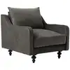 Image de Fauteuil tissu velours h90 gris clair
