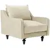 Image de Fauteuil tissu velours h90 ecru