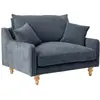 Image de Fauteuil tissu xl bleu