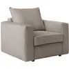 Image de Fauteuil en velours côtelé taupe