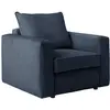 Image de Fauteuil en velours côtelé bleu