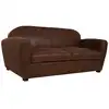 Image de Canapé microfibre aspect cuir vieilli 3 places