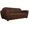 Image de Canapé microfibre aspect cuir vieilli 4 places
