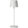 Image de Lampe de table sans fil acier blanc h38cm