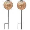 Image de Balises solaires à piquer acier marron h45cm