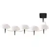 Image de Lot de 5 demi boules solaires à piquer plastique blanc d15cm