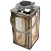 Image de Lanterne solaire décorative bois bois h28cm