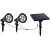 Image de Lot de 2 spots solaires reliés plastique noir 400lm