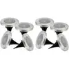 Image de Lot de 8 balise solaires rondes acier gris d12cm