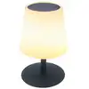 Image de Lampe de table solaire acier gris h25cm
