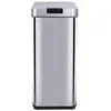 Image de Poubelle de cuisine automatique acier inoxydable argent 50l