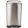 Image de Poubelle de cuisine à pédale acier inoxydable argent 40l