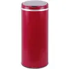 Image de Poubelle de cuisine automatique acier inoxydable rouge 42l