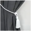 Image de Embrasse pour rideaux à pompon - Blanc