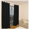 Image de Rideau thermique occultant jacquard 140x260 cm - Noir