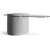 Image de Table basse moderne en béton gris et verre trempé - 120x60cm