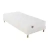 Image de Ensemble matelas 100% latex 3 zones sommier bois massif 90x190
