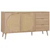 Image de Buffet 2 portes + 1 étagère + 3 tiroirs