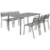 Image de Ensemble de jardin en métal savane table rectangulaire et 6 chaises