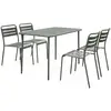 Image de Ensemble de jardin en acier savane table et 4 chaises