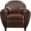Image de Fauteuil marron en croute de cuir enduite