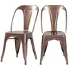 Image de Lot de 2 chaises en métal cuivre