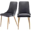 Image de Lot de 2 chaises en velours gris