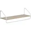 Image de Penderie étagère murale bois et métal l90 cm blanc
