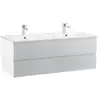 Image de Meuble double vasque suspendu avec plan céramique 120cm