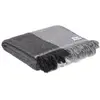 Image de Plaid cachemire et laine léger motif diamant gris 130 x 230 cm