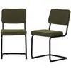 Image de Lot de 2 chaises cantilever tissu bouclette