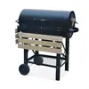 Image de Barbecue charbon de bois serge noir, fumoir, smoker américain