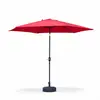 Image de Parasol droit rond rouge en aluminium avec mât central 3m de diamètre