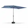 Image de Parasol droit 2x3m rectangulaire en aluminium bleu grisé
