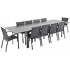 Image de Table de jardin extensible aluminium gris 10 places