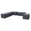 Image de Ensemble de 4 housses de protection gris foncé pour salon de jardin