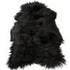 Image de Tapis en peau de mouton islandais noir 110 x 70 cm