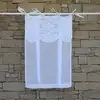 Image de Store en lin blanc et broderies 60X120 CM