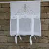 Image de Store en lin blanc et broderies 45X70 CM