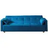 Image de Canapé scandinave convertible 3 places en tissu bleu canard