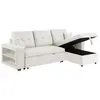 Image de Canapé d'angle convertible beige 4 places