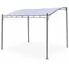Image de Pergola murale en acier et toile en polyester 3x2,5 m gris