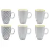 Image de Lot de 6 tasses en porcelaine gris d5
