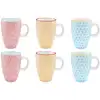 Image de Lot de 6 tasses en porcelaine multicolore D5