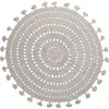 Image de Tapis rond Nila gris perle (120 cm)