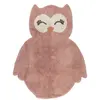 Image de Tapis Hibou en coton rose