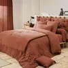 Image de Drap housse en coton orange 140x190 cm