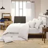 Image de Drap housse en coton blanc chantilly 140x190 cm