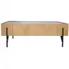 Image de Table basse en bois clair avec 2 grands tiroirs