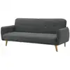 Image de Canapé scandinave convertible 3 places en tissu gris foncé